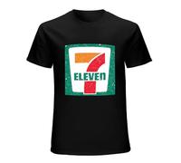 7 Eleven Logo White Cotton Seven 11 - Camiseta de manga corta para hombre, color negro, Negro, M