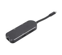 7 en 1 estación de Acoplamiento, Adaptador de múltiples múltiples USB-C con 4K HD, ETHERNET Tipo C a RJ45, 3 Puerto USB, Carga PD, USB3.0, Ranura para la Tarjeta de Micro para (Negro)