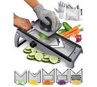 7-en-1 Multifuncional Regulable Acero Inox Mandolina de Cocina Profesional - Cortador de Verdura Ralladores de Cocina - Cortador de Patatas Tomates Pepinos Queso Frutas