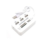 7 en 1 PortáTil MultifuncióN 3 Puertos USB HUB 2.0 Splitter Combo Lector de Tarjetas Soporte TF M2 SDHC Tarjeta Lectura Escritura