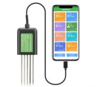 7 en 1 USB Digital Medidor de Prueba de Suelo NPK PH Temperatura Analizador de Humedad con Sonda de Metal Para Plantas Agrícolas Jardín para Dispositivo Android