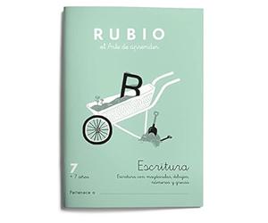 7 Escritura RUBIO | Escritura y caligrafía de minúsculas y mayúsculas con repetición de letras y frases | +7 años