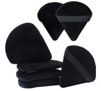 7 esponjas cosméticas suaves Triangel for maquillaje en polvo, for contornear las esquinas de los ojos, cojín aire(7pcs black triangle)