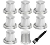 7 filtros HEPA para aspiradoras Fanttik Slim V8 Mate/V10 Mate y V8 Apex, 1 prefiltro de acero inoxidable, 1 cepillo de limpieza, filtro de repuesto para aspiradora de mano Fanttik