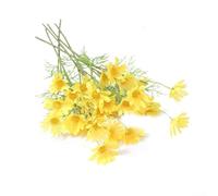 7 flores artificiales de margaritas de seda, tallos de manzanilla realistas para decoración del hogar, arreglos de boda, altura personalizable de 50 cm para uso en interiores y exteriores (amarillo)