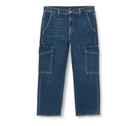 7 For All Mankind Cargo Logan Bell Jeans, Dark Blue, W25 De Las Mujeres
