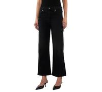 7 For All Mankind Cropped Alexa Salem Jeans, Negro, 24W Mujeres