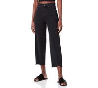 7 For All Mankind Dylan Collide with Angled Hem Jeans, Black, Regular De Las Mujeres