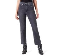 7 For All Mankind Logan Stovepipe Onyx Jeans, Grey, 24 De Las Mujeres
