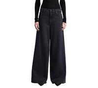 7 For All Mankind Marie Wide Leg Thunder Storm Jeans, Negro, 29W Mujeres