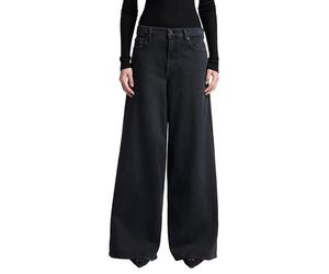 7 For All Mankind Marie Wide Leg Thunder Storm Jeans, Negro, 29W Mujeres
