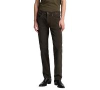 7 For All Mankind The Straight Corduroy Dark Olive Pantalones, Verde, 32W Hombres