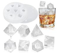7 formas de cubo DND para cubitos de hielo y cubitos de whisky en 3D, accesorios para whisky, cócteles, bebidas de verano, regalos divertidos para los amantes de los juegos de mesa