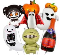 7 globos de Halloween, lindos globos de calabaza fantasma de demonio para decoraciones de fiesta de Halloween, suministros de decoración de fiesta de boda