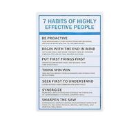 7 Habits Of Highly Effective People - Lienzo decorativo para pared, póster e impresiones estéticas para habitación, dormitorio, oficina, 60 x 90 cm