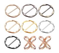 7 hebillas para bufandas de mujer, 2 hebillas para bufandas de seda, clips para camisa, clips para camisetas, alfileres de sujeción