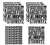 7 Hojas de Pegatinas con Letras Negro, 5 cm Letras para Pegar Autoadhesivas Resistentes al Agua, Pegatinas Grandes con Números y letras, Fogli di Grandi Adesivi in Vinile con Lettere dell'Alfabeto
