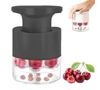 7-Hole Cherry Pitter Tool - Quick Push Pull Cherry Seed Remover, Multi-Function Pit Corer & Stoner for Jam, Dessert, Home Kitchen - Portable Core Remover with Quick Release (black)