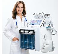 7 in 1 Facciale idrogeno Macchina Hydrafacial di Bellezza con Ossigeno a Idrogeno Viso con Maschera Multifunzione per Ia Cura Del Viso,Riduzione Delle Rughe e Idratazione Trattamento At-Home Spa