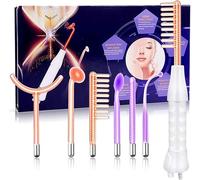 7 in 1 High Frequency Machine Wand Portable Handheld Facial Skin Care Rod Device for Acne Treatment/Skin Tightening/Wrinkle Reducing and Dark Circles,Light mixing