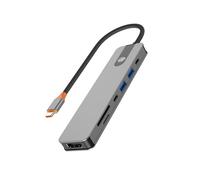 7-in-1 USB-C Hub Type-C Splitter 4K Docking Station -Compatible USB3.0 PD /TF for Laptop
