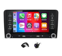 7 Inch Android 14 Doble DIN Autorradio para Audi A3 S3 2003-2012, 2+64G Touch Screen Dab+ Car Radio GPS Sat Navi con Wireless Carplay Android Bluetooth Upgrade Head Unit Backup Camera FM/RDS