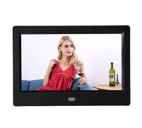 7 Inch Digital Picture Frame, Pantalla con Resolución de 1920x1080, Reproductor de Música y Video, Control Remoto, Pantalla Táctil Intuitiva con System de Sonido Estéreo (Enchufe de la UE 100-240V)