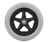 7 Inch Wheelchair Front Wheel | Lightweight Rubber Caster for Disabled Walk Chair/Healthcare Vehicles | 120kg Load Capacity, 608ZZ Bearing, Easy Installation