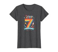 7 Is My Lucky Number Happy Birthday Space Adventure Camiseta, Mujer, Jaspeado Oscuro, S
