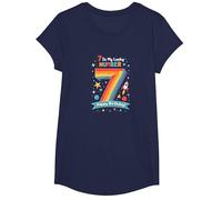 7 Is My Lucky Number Happy Birthday Space Adventure Camiseta, Niñas, Azul Marino, Pequeña
