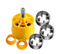 7 kits de enhebrador de tuberías de PVC con troqueles de 1/2 pulgada, 3/4 y 1 pulgada, herramienta de enhebrado de tuberías de PVC, roscado redondo para fontanería, renovación del hogar