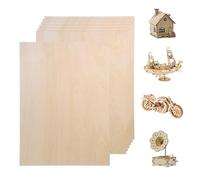 7 láminas de madera contrachapada A4 de 3 mm, 300 x 200 mm, madera para manualidades, madera de tilo, contrachapada, placas finas de madera para pintar, pirograbado, corte láser, manualidades,
