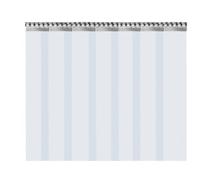 7 Láminas de PVC para Cortinas de Barra Industrial, Transparentes, Premontadas y Galvanizadas