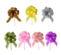 7 lazos grandes de organza de 4 pulgadas con cinta para cestas de regalo de Navidad y boda (siete colores)