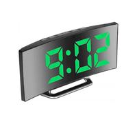 7" LED Mirror Alarm Clock - Digital Silent Display with Temperature/Date (US Plug)