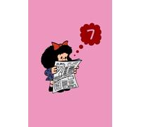 7 - Mafalda reading newspaper: 6x9 100 pages journal lined note book