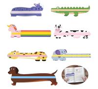 7 marcadores de colores, rayas de lectura guiadas animales para leer reglas de seguimiento tiras de ayuda de lectura ayudas visuales ayudas visuales coloridas estratificación lectura para niños regla