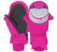 7-Mi Guantes de Nieve para esquí, Resistentes al Agua, para niños Calentador para Deportes al Aire Libre, a Prueba de Viento Nilón de Invierno para Tiburones de Invierno para niñas de 4-6Y