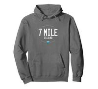 7 Mile Island Avalon Stone Harbor Beach Waves Sudadera con Capucha, Unisex para Adultos, Asfalto, L