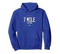7 Mile Island Avalon Stone Harbor Beach Waves Sudadera con Capucha, Unisex para Adultos, Azul Real, XL
