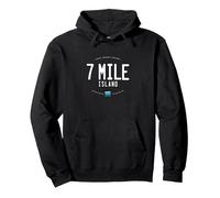 7 Mile Island Avalon Stone Harbor Beach Waves Sudadera con Capucha, Unisex para Adultos, Negro, S