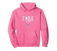7 Mile Island Avalon Stone Harbor Beach Waves Sudadera con Capucha, Unisex para Adultos, Rosa Brillante, M