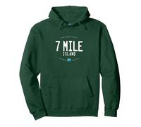 7 Mile Island Avalon Stone Harbor Beach Waves Sudadera con Capucha, Unisex para Adultos, Verde Bosque, XXL