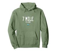 7 Mile Island Avalon Stone Harbor Beach Waves Sudadera con Capucha, Unisex para Adultos, Verde Salvia, M