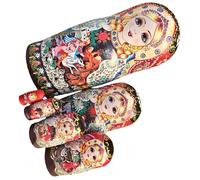 7 muñecas apilables de cultura rusa, sin juguetes de madera para niños pequeños, educación temprana, juego interactivo, juguete apilable interactivo