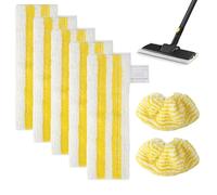 7 paños de microfibra compatibles con las limpiadoras de vapor de para Kärcher EasyFix SC1 SC2 SC3 SC4 SC5, kit de recambio con 5 paños de suelo + 2 fundas de boquilla manual