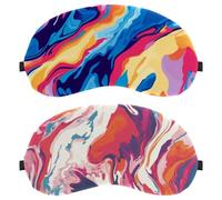 7 paquetes de antifaz para dormir, antifaz para hombres y mujeres, textura de mármol colorido, sin presión, cubierta de ojos para dormir, transpirable, bloqueo de luz