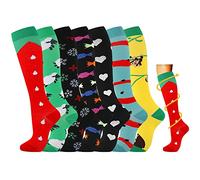 7 Pares de Calcetines de Compresión para Mujeres y Hombres de 15 a 20 mmHg son los Mejores Deportivos y Médicos Calcetines Para Correr, volar, viajar, Enfermeras