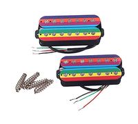 7 Pastillas De Guitarra Eléctrica De Cuerdas Doble Bobina Con Tornillos Y Caja De Almacenamiento De Color Set pastillas