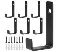 7 Pcs Gancho Pared, Colgadores Ganchos Pared NegrosGanchos Percheros Pareds, Ganchos para Colgar Ropa Sombreros Bolsos Tazas Llaves en Dormitorios Baños Cocinas Salones Pasillos (Solo Agujero)